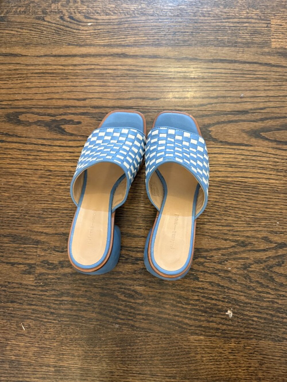 Paloma Wool Chess Sandal Blue/White Size 8 - Picture 2 of 8